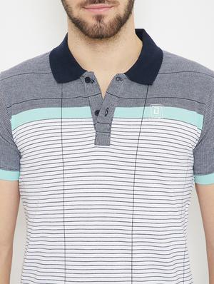 white striped polo t-shirt - 17754306 - Standard Image - 4