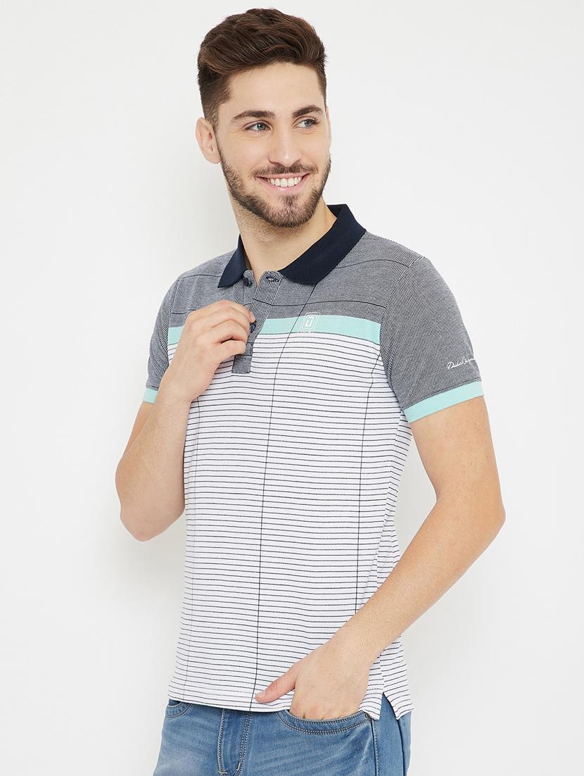 white striped polo t-shirt - 17754306 - Zoom Image - 2