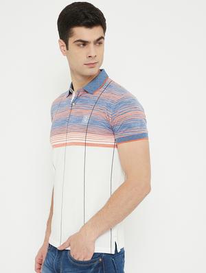 white striped polo t-shirt - 17754308 - Standard Image - 2