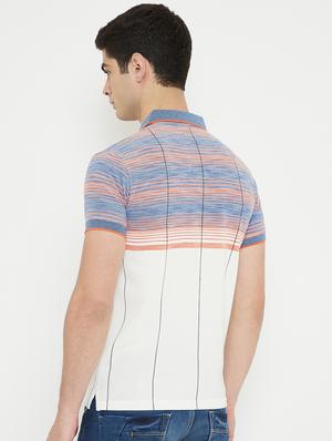 white striped polo t-shirt - 17754308 - Standard Image - 3