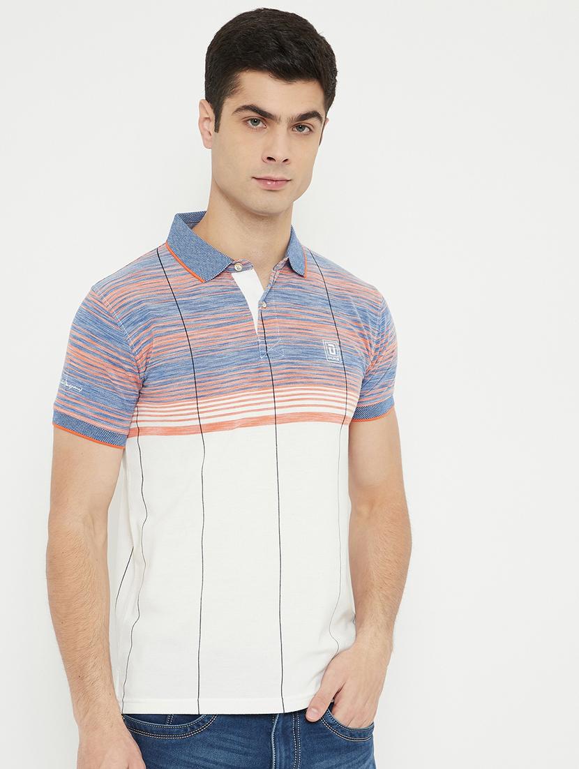 white striped polo t-shirt - 17754308 - Zoom Image - 1