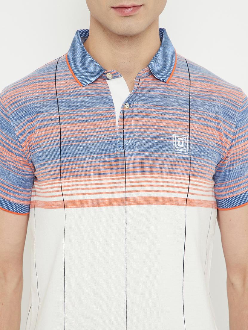 white striped polo t-shirt - 17754308 - Zoom Image - 4