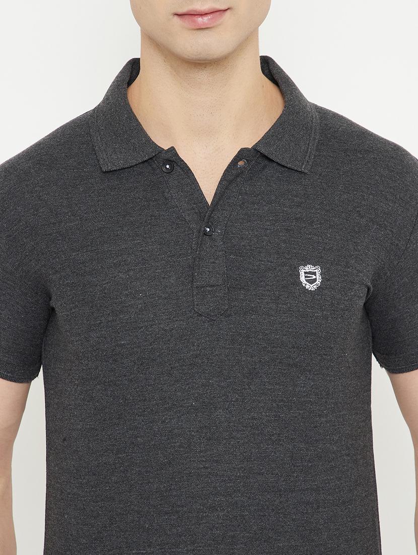 black solid polo t-shirt - 17754312 - Zoom Image - 4
