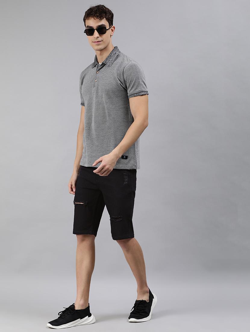 black distressed short - 17754459 - Zoom Image - 4