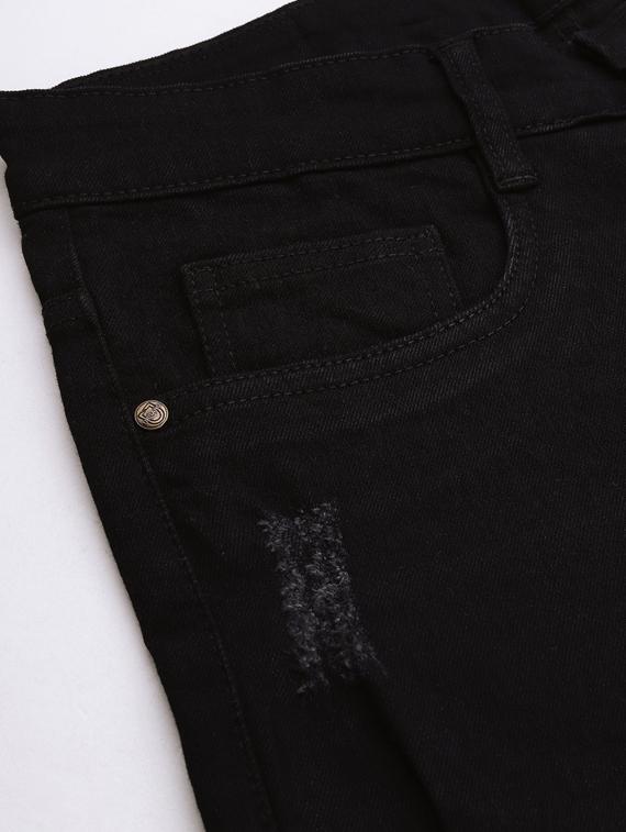 black distressed short - 17754459 - Zoom Image - 6