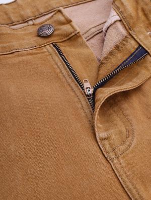 brown washed denim short - 17754463 - Standard Image - 5