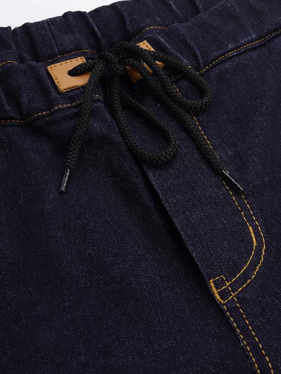 dark blue solid denim short - 17754470 - Zoom Image - 5