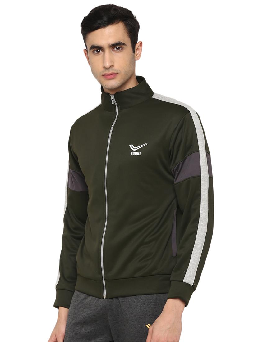 green cut & sew casual jacket - 17754609 - Zoom Image - 2
