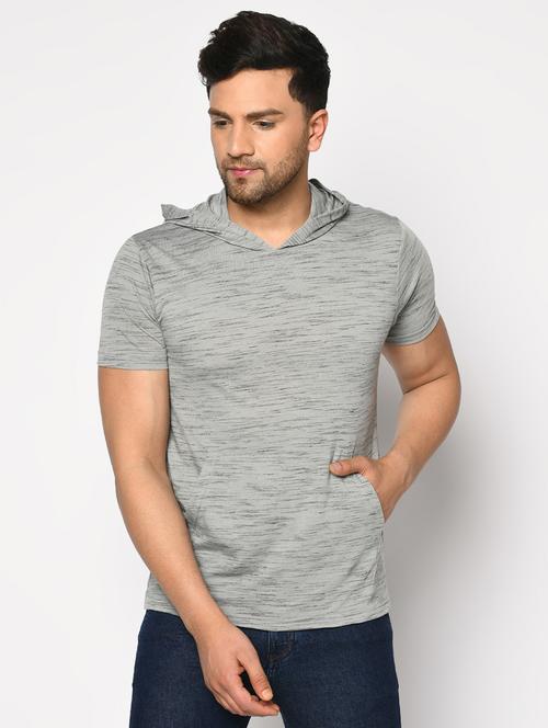 grey melange t-shirt - 17754637 - Standard Image - 1