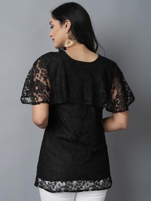 cape sleeved laced top - 17754820 - Standard Image - 3
