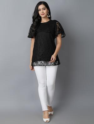 cape sleeved laced top - 17754820 - Standard Image - 4