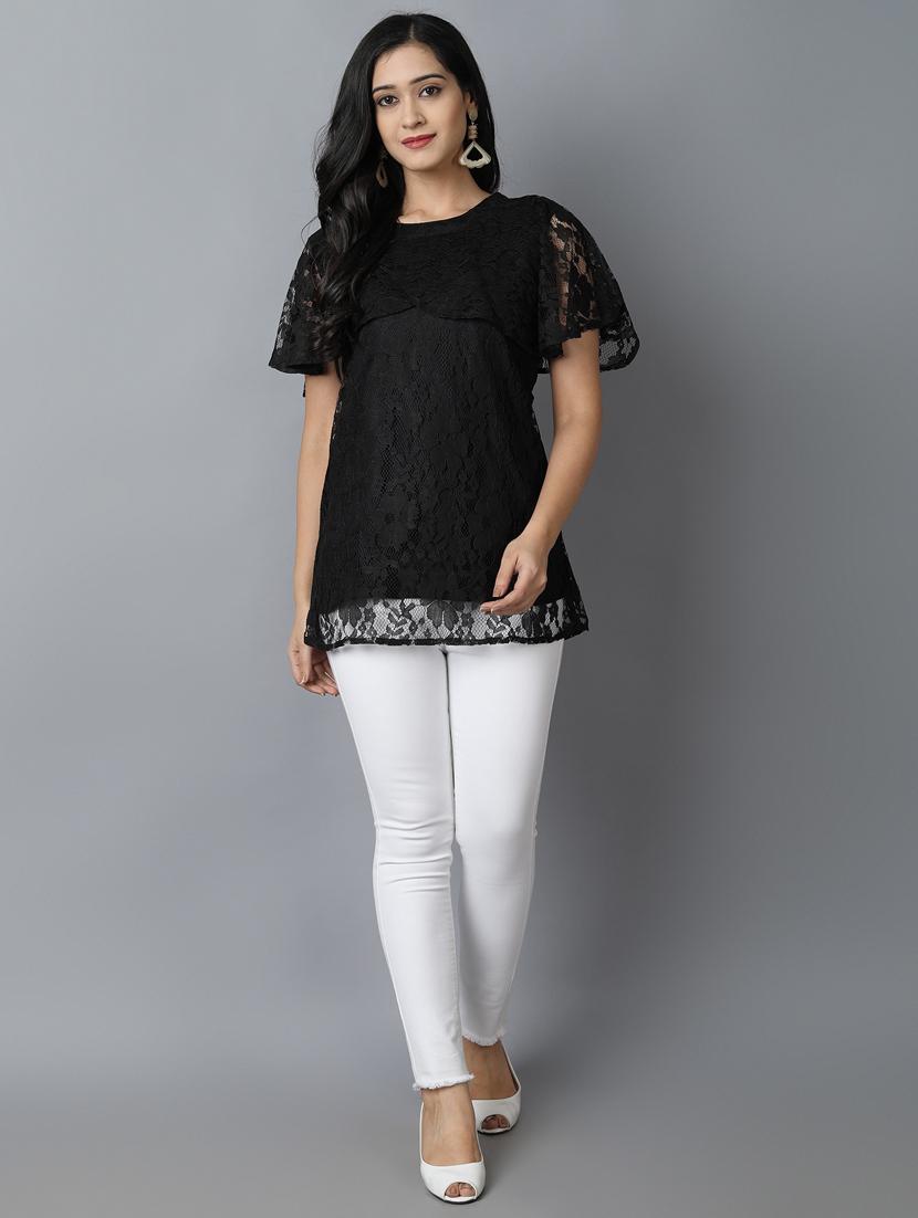 cape sleeved laced top - 17754820 - Zoom Image - 4