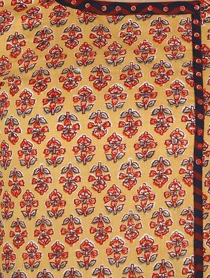 mustard straight kurta - 17755152 - Standard Image - 4