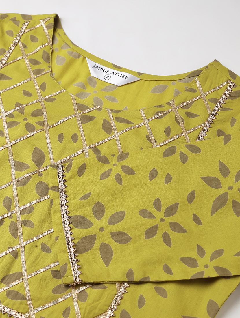 yellow printed straight kurta - 17755165 - Zoom Image - 5