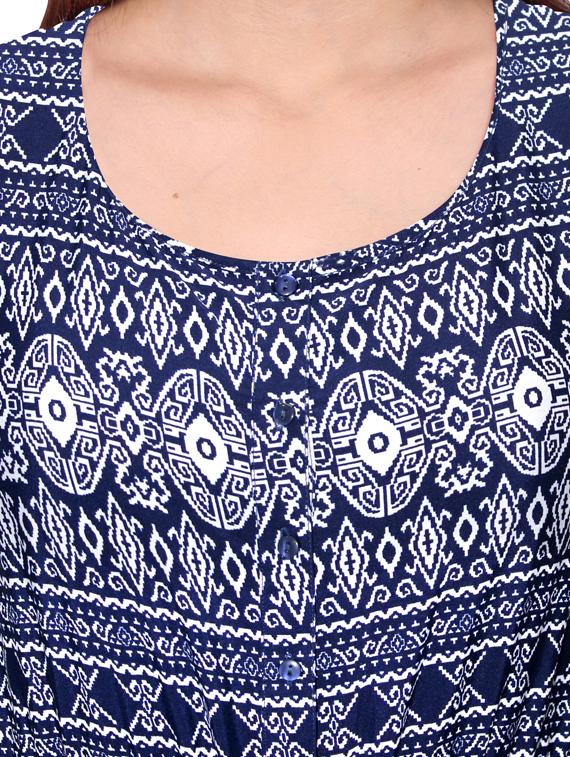 blue crepe romper jumpsuit - 17755210 - Zoom Image - 4