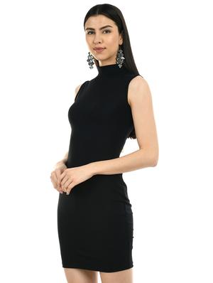 mock neck solid bodycon dress - 17755235 - Standard Image - 2