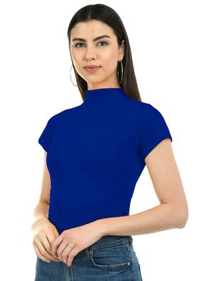 mock neck solid tee - 17755806 - Standard Image - 2