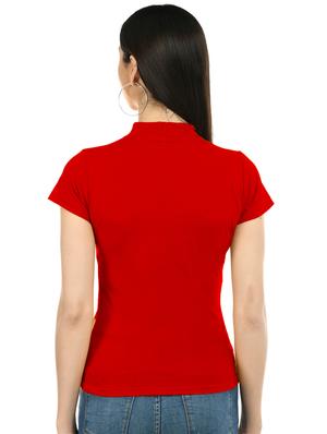mock neck solid tee - 17755808 - Standard Image - 3