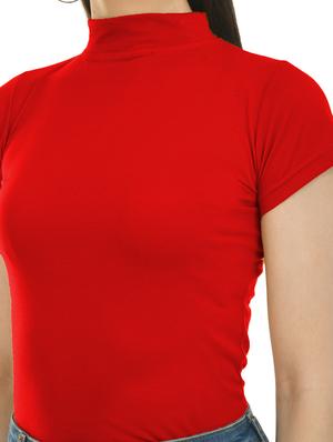 mock neck solid tee - 17755808 - Standard Image - 4
