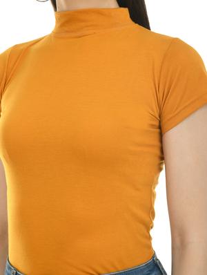 mock neck solid tee - 17755810 - Standard Image - 4