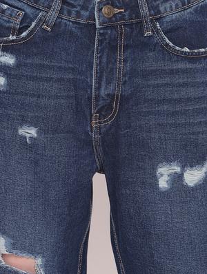 high rise distressed jeans - 17756048 - Standard Image - 5