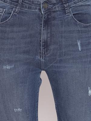 high rise distressed jeans - 17756049 - Standard Image - 5