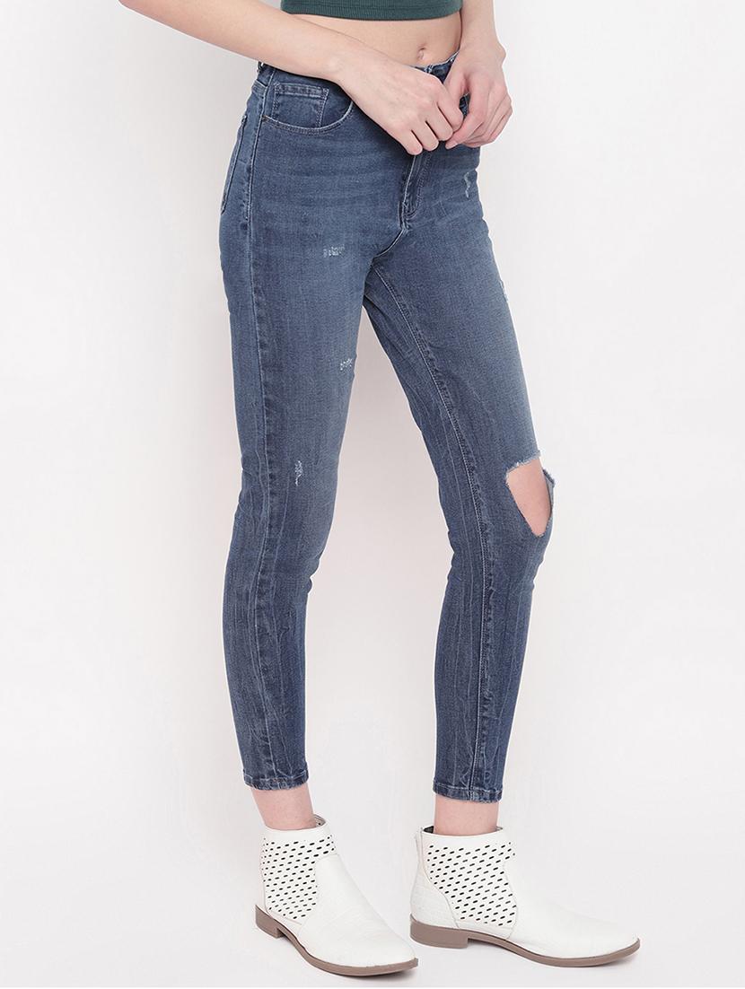 high rise distressed jeans - 17756049 - Zoom Image - 2