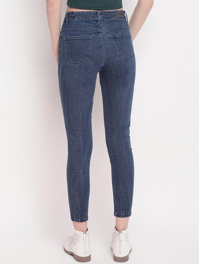 high rise distressed jeans - 17756049 - Zoom Image - 3