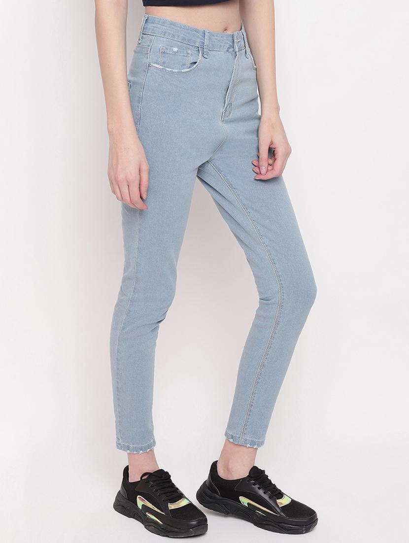 high rise plain denim jeans - 17756053 - Zoom Image - 2