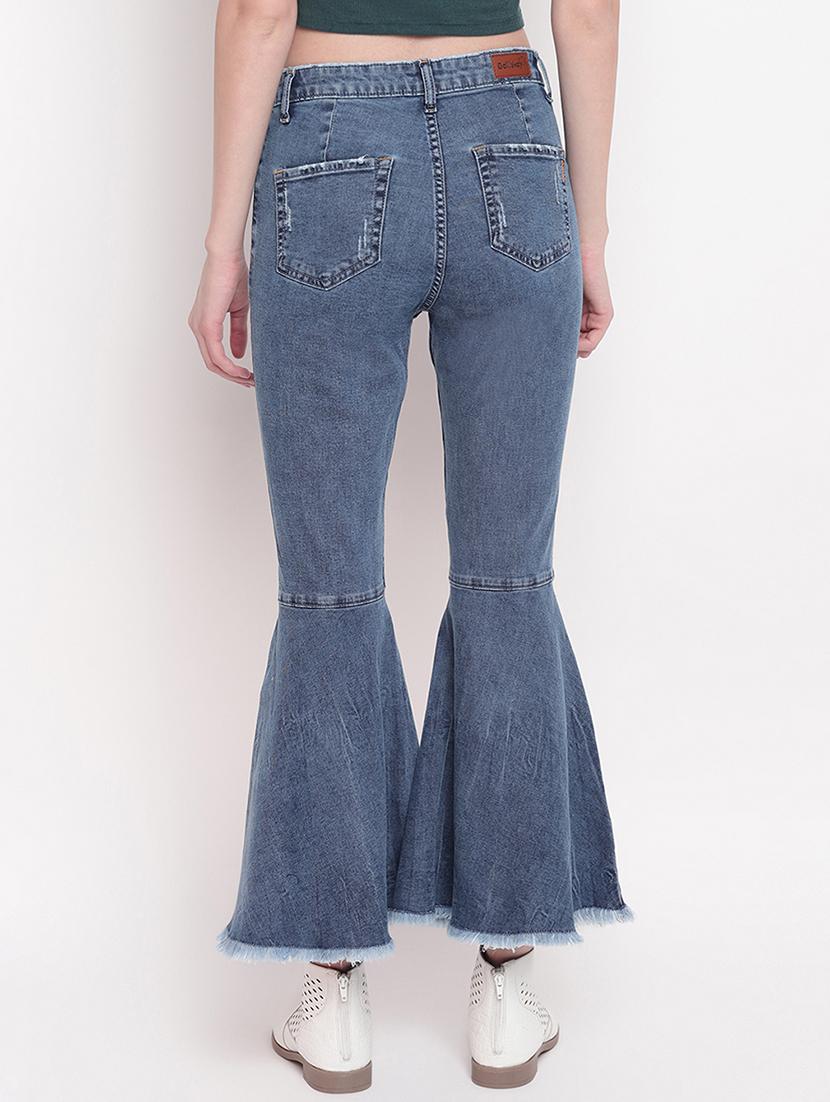 frayed hem bootcut jeans - 17756061 - Zoom Image - 3
