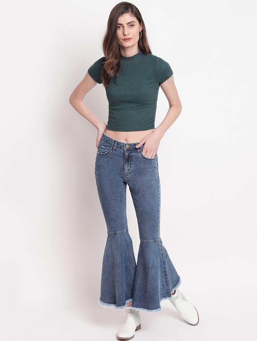 frayed hem bootcut jeans - 17756061 - Zoom Image - 4