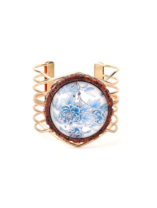 blue metal bangles bracelet - 17756066 - Standard Image - 1
