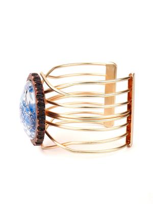 blue metal bangles bracelet - 17756066 - Standard Image - 3