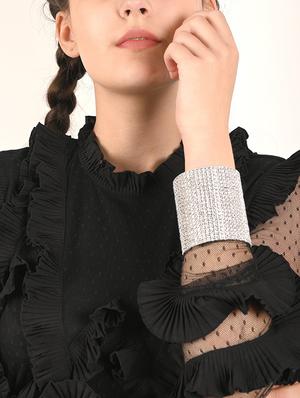 silver metal bangles bracelet - 17756069 - Standard Image - 2