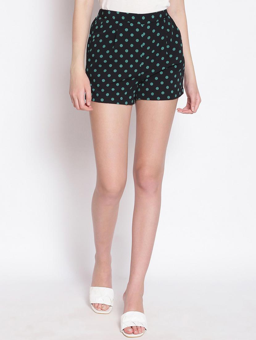 black polyester regular shorts - 17756147 - Zoom Image - 1