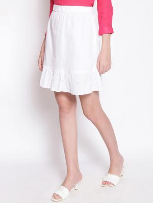 mid rise solid a-line skirt - 17756152 - Standard Image - 2