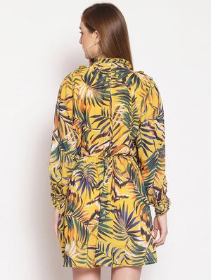 yellow polyester aline dress - 17756166 - Standard Image - 3