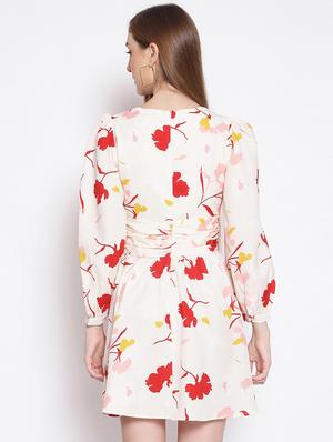 white polyester aline dress - 17756169 - Standard Image - 3