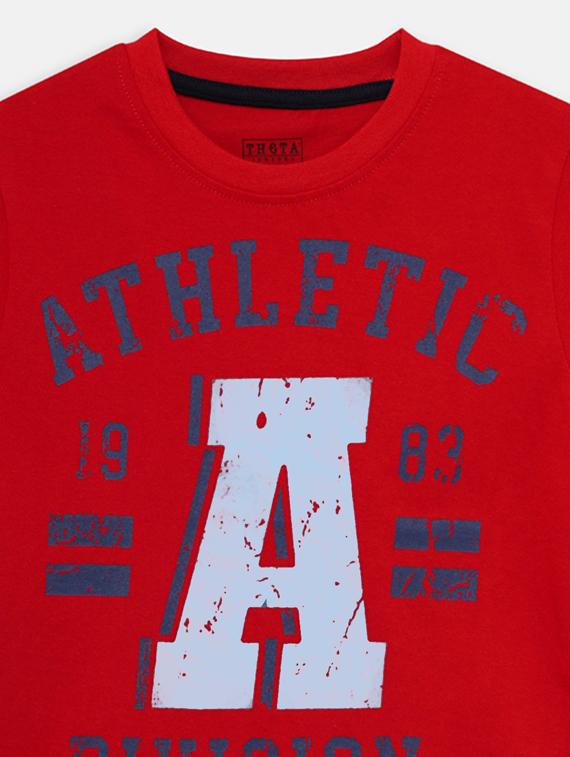 red printed t-shirt - 17756221 - Zoom Image - 3