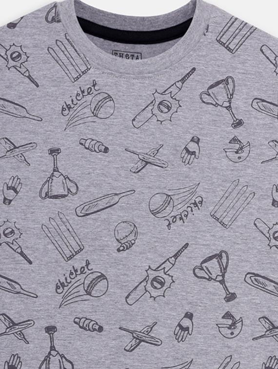 grey printed t-shirt - 17756222 - Zoom Image - 3