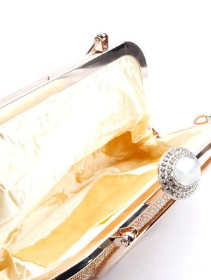 gold polyester regular clutch - 17756316 - Standard Image - 3