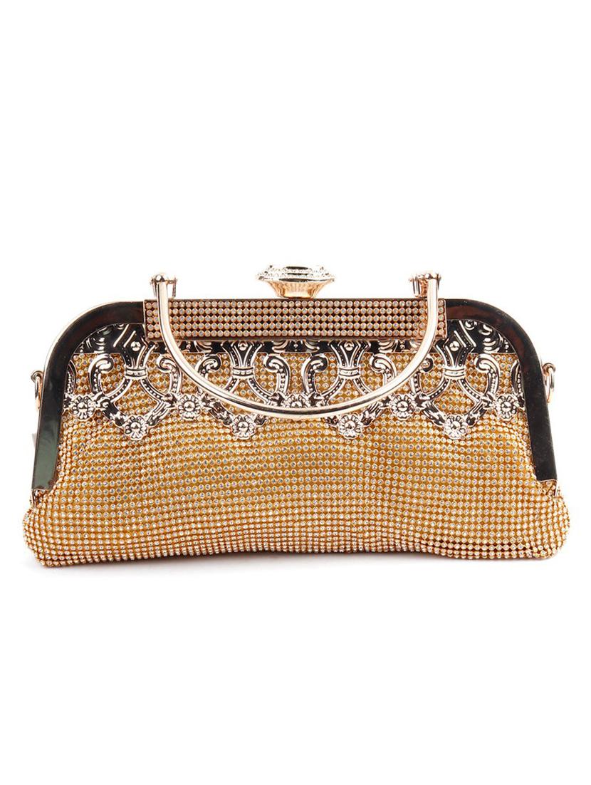 gold polyester regular clutch - 17756316 - Zoom Image - 1