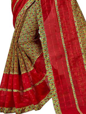 olive. kota silk woven saree with blouse - 17756730 - Standard Image - 3