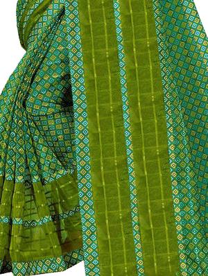 geometrical woven saree with blouse - 17756734 - Standard Image - 3