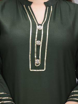 green solid kurta palazzo set - 17757163 - Standard Image - 3