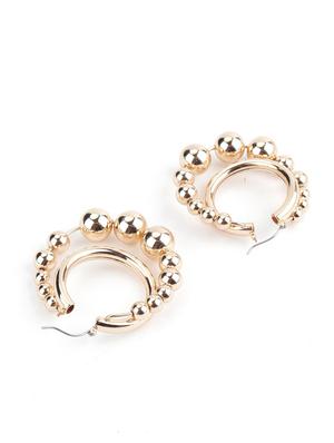 gold metal hoop earrings - 17757277 - Standard Image - 2