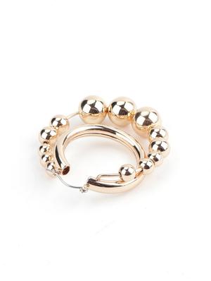 gold metal hoop earrings - 17757277 - Standard Image - 4