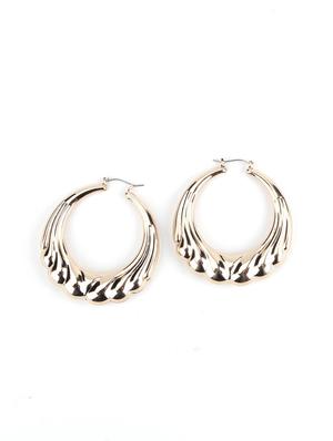 gold metal hoop earrings - 17757278 - Standard Image - 2