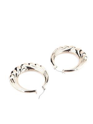 gold metal hoop earrings - 17757278 - Standard Image - 4