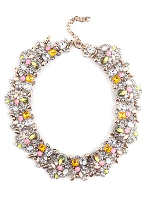 multi colored metal statement necklace - 17757344 - Standard Image - 2